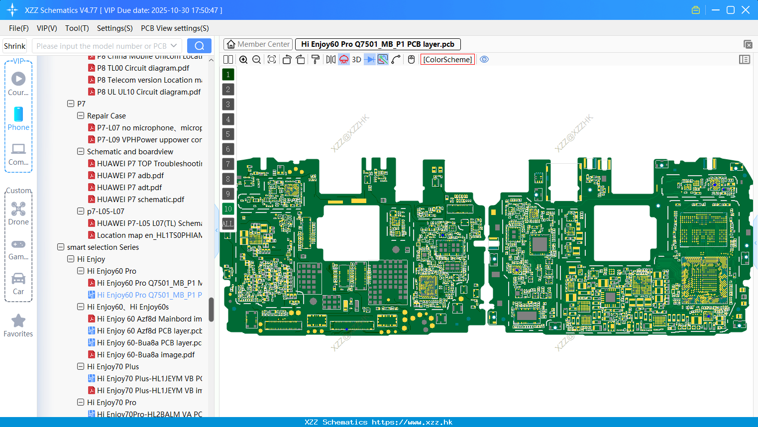 Huawei Hi Enjoy60 Pro Q7501_MB_P1 PCB Layer